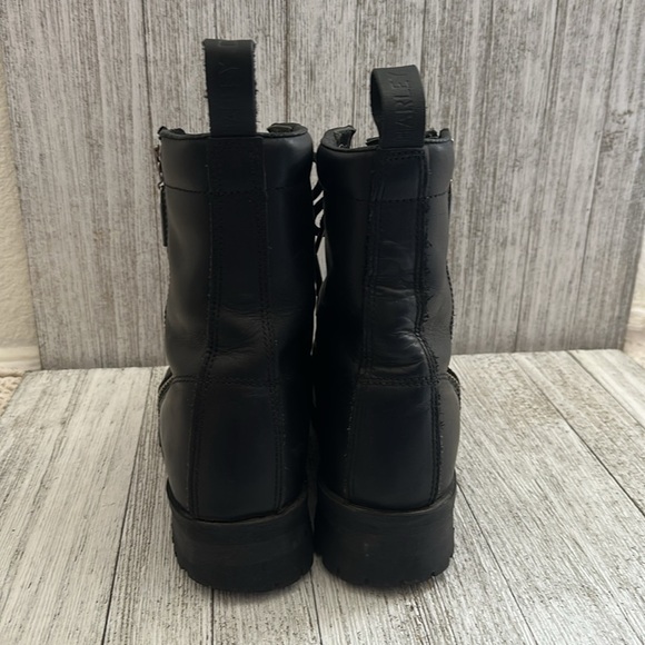 Harley Davidson Kiltie Women's black Full
Grain Logger Motorcycle Boots - Picture 4 of 10